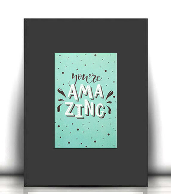 czarno miętowy plakat A4, amazing plakat 21x30