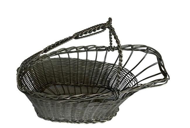 Kosz platerowany na butelkę wina