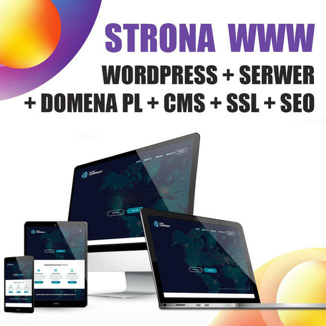 od 697zł Strona internetowa Wordpress+ domena PL+hosting+SSL
