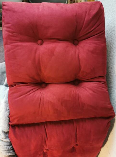 Duży piękny wygodny Fotel jasny RATTAN GrubePoduchy JAK NOWE