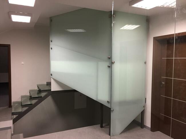 Drzwi szklane, zabudowy szklane - folia na pilota