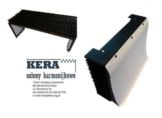 Osłony harmonijkowe tłoczysk, siłowników, śrub, miech , CNC
