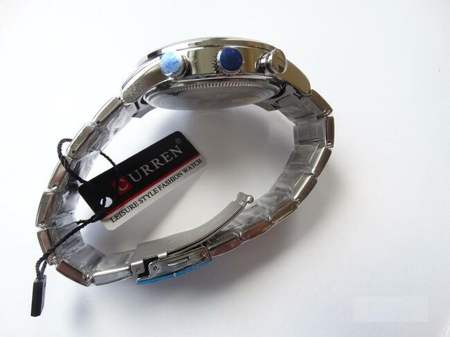 Duży zegarek męski z chronografem Curren bransoleta pudełko