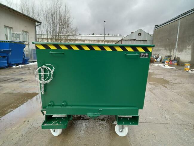 Kontener stalowy TK 0,9 m3, solidny, PRODUCENT