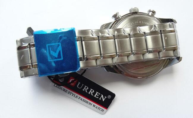 Duży zegarek męski z chronografem Curren bransoleta pudełko