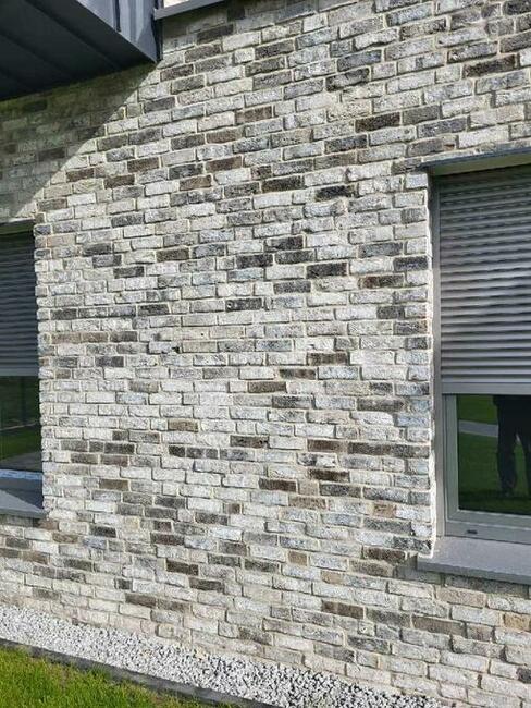 Cegła elewacyjna, szara biała holenderska KM663 SOPO