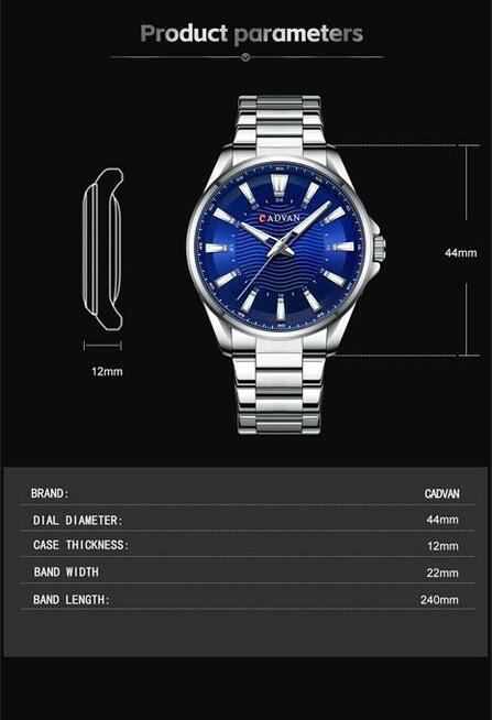 Klasyczny zegarek męski luma bransoleta pudełko