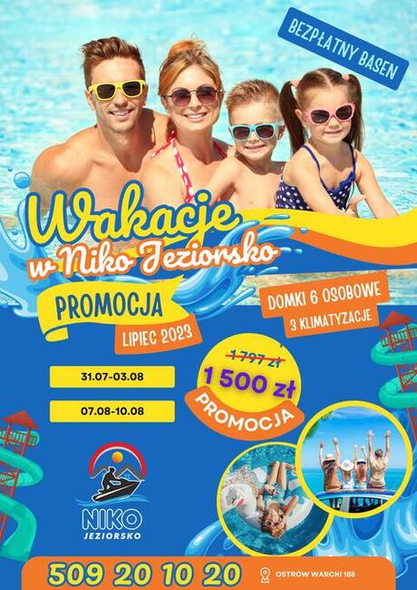 WAKACJE PONIEDZIAŁEK - CZWARTEK 1500 zł 6 osób !!