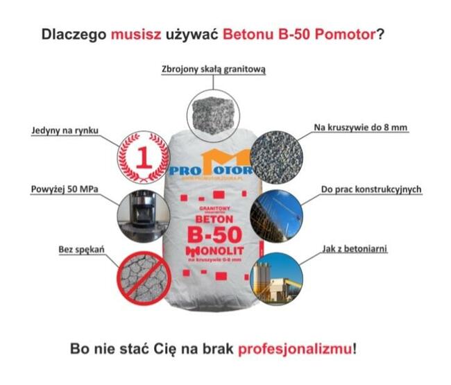 Beton B50 Granitowy Monolit - W Workach- Jak Z Betoniarnii Łódź