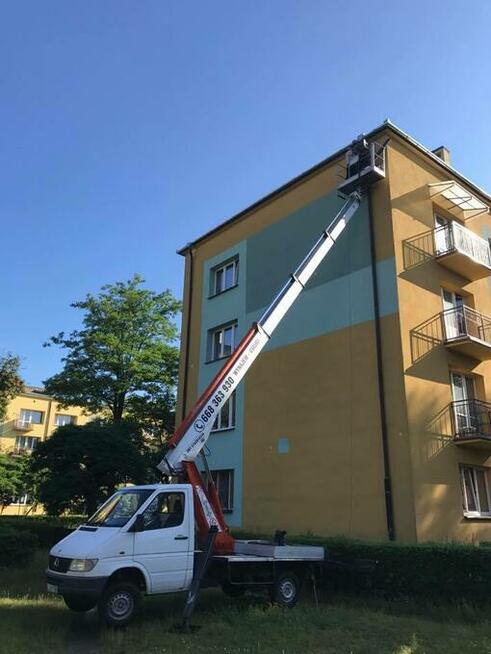 Wynajem zwyżki, zwyżka do 40m, Podnośniki koszowe i operator