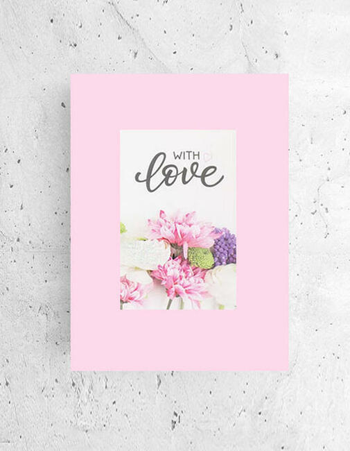 love plakat A4, różowy obrazek 21x30