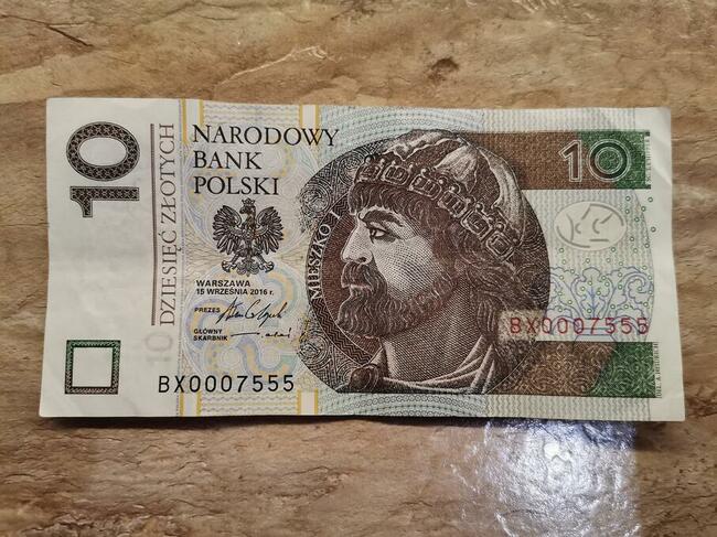 Banknot 10 zł. Nr ser. 000...