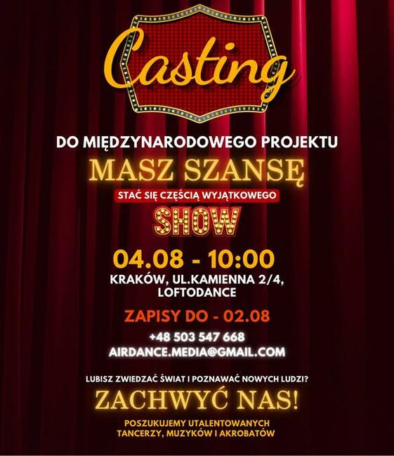 CASTING do międzynarodowego PROJEKTU