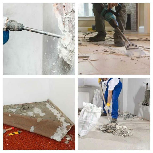 Przygotowanie lokalu do remontu. Burzenie, skuwanie