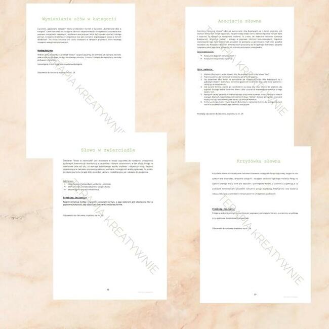 Terapia zajęciowa materiały terapeutyczne dydaktyczne