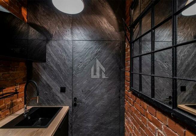 Fornir kamienny Ocean Black – wykończenie salonu / STONELAND