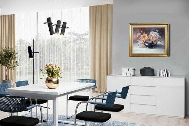 Bukiet Róż, ręcznie malowany olejny, L. Olbrycht