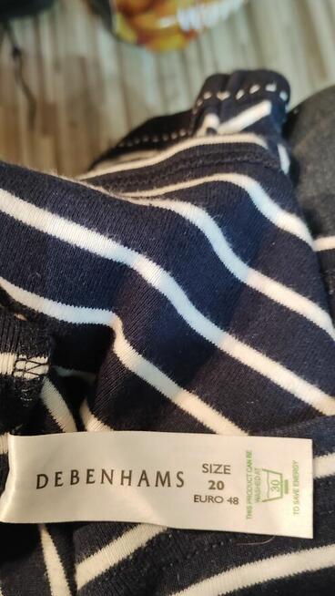 Bluzka w biało-czarne paski - Debenhams – rozmiar 48