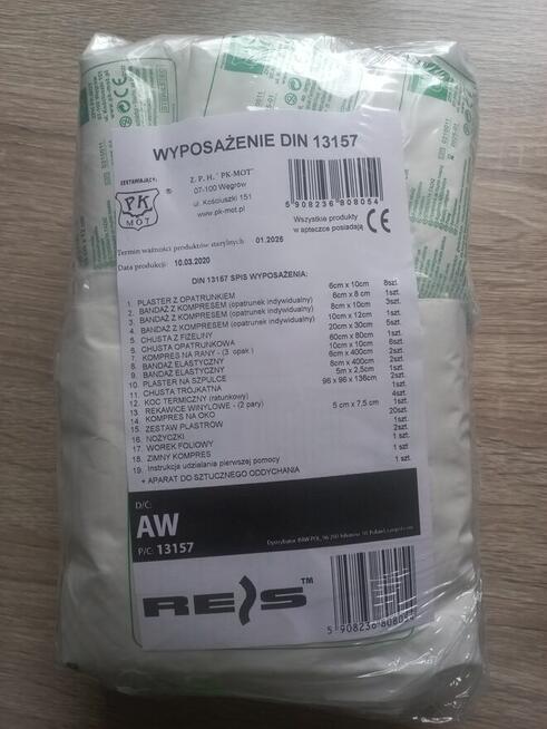 Wyposażenie apteczki DIN 13157