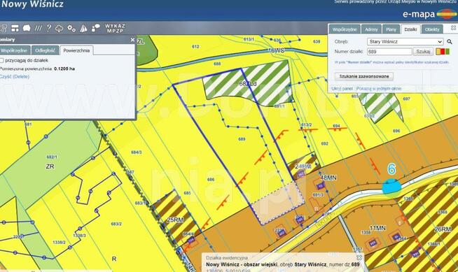 Działka rolno-budowlana Stary Wiśnicz gm. Nowy Wiśnicz