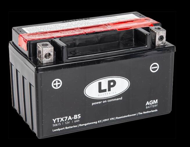 Akumulator MOTO Landport YTX7A-BS 12V 6Ah 105A 532x565x156