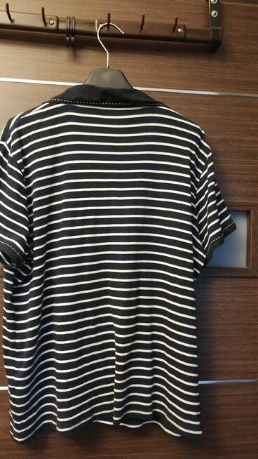 Bluzka w biało-czarne paski - Debenhams – rozmiar 48