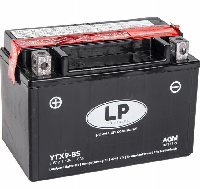 Akumulator MOTO Landport YTX9-BS 12V 8Ah 120A 532x565x156