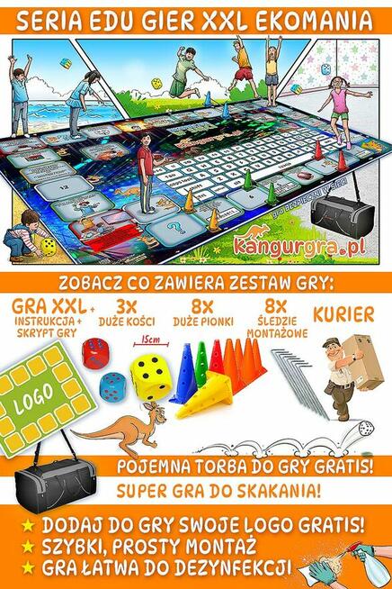 Gra XXL BEZPIECZNI W SIECI dla DZIECI do skakania, nauki