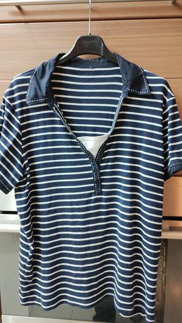 Bluzka w biało-czarne paski - Debenhams – rozmiar 48