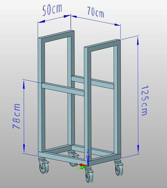 Wózek stojak stelaż na koła opony garaż warsztat