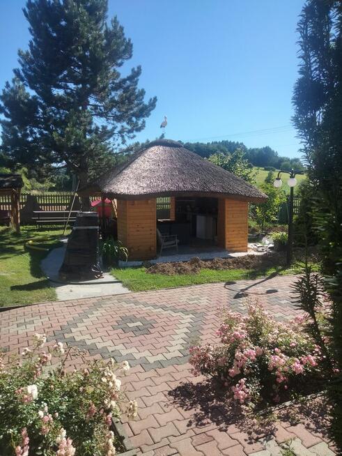 Altana ogrodowa z trzćiny