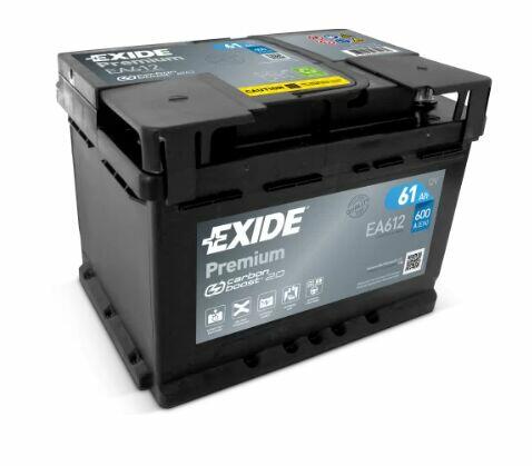 Akumulator Exide Premium 61Ah 600A PRAWY PLUS