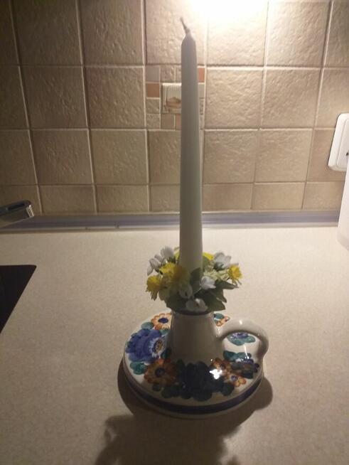 Świecznik Włocławek sygnowany