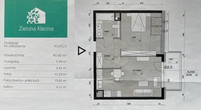 Ładne mieszkanie 41 m2 + miejsce postojowe 20 m2