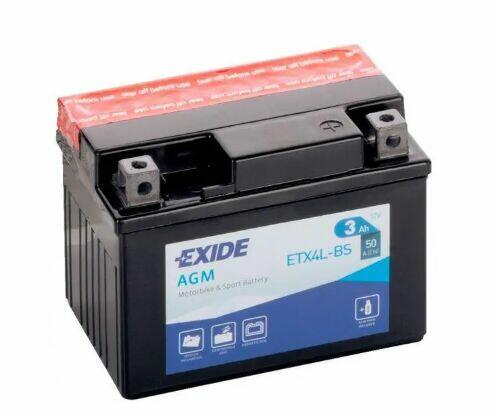 Akumulator motocyklowy EXIDE ETX12-BS YTX12-BS 12V 10Ah 150A