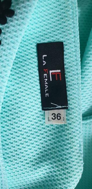 Sukienka seledynowa w rozmiarze 36 na wesele