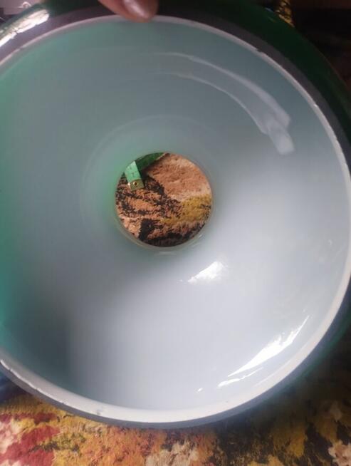 Piękna lampa żyrandol z oryginalnym abażurem -kloszem