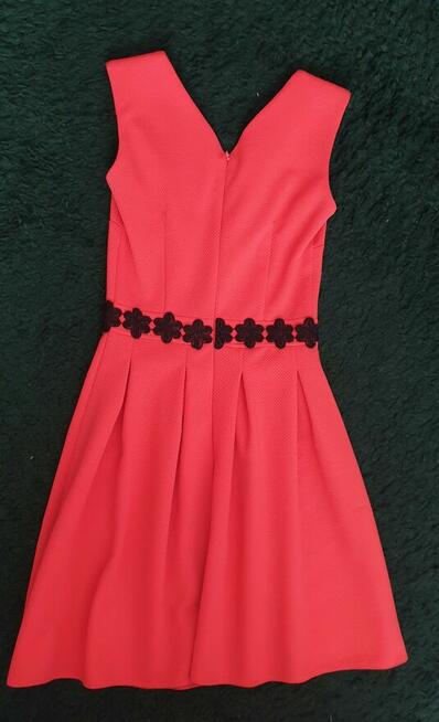 Sukienka czerwona (koralowa) rozmiar 36 na wesele