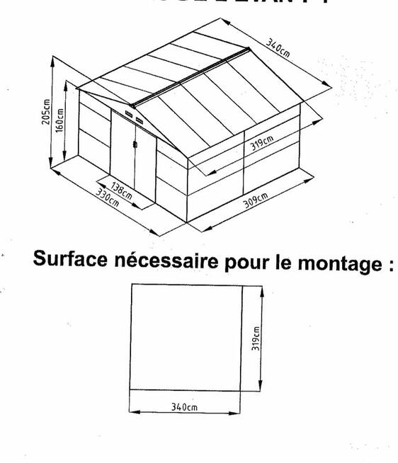 Domek na narzędzia ogrodnicze, kosiarka, kosze na śmieci