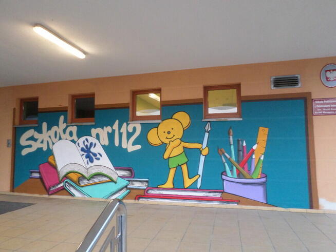 Artystyczne malowanie ścian -mural graffiti ilustracja