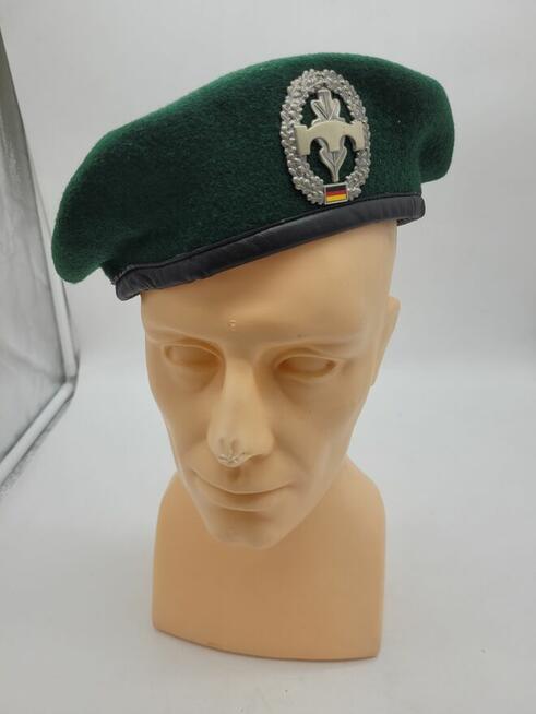 Beret zielony Bundeswehr PIONIERTRUPPE lata 90 XX w rozmiar 61