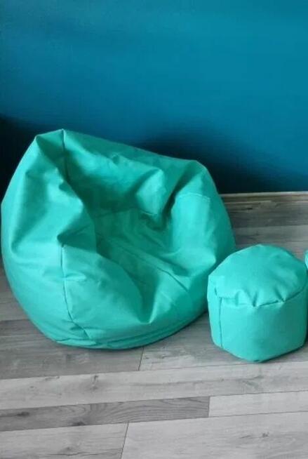 Pufa worek kolor turkusowy