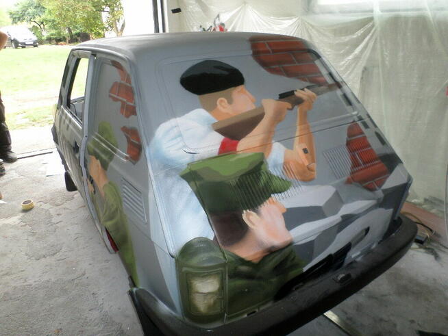 Artystyczne malowanie ścian -mural graffiti ilustracja