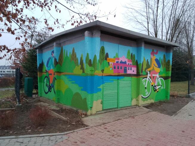 Artystyczne malowanie ścian -mural graffiti ilustracja