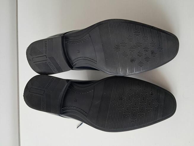 Buty męskie – półbuty skórzane granatowe „Brózda”