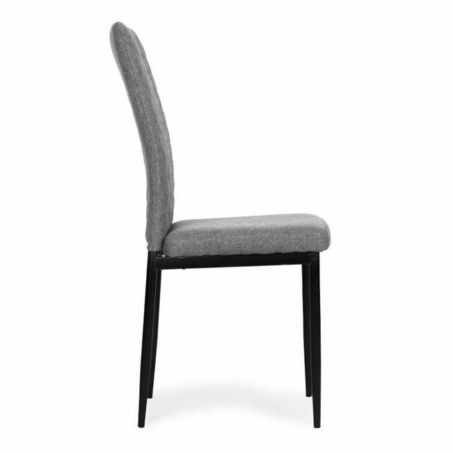 Komplet krzeseł pikowanych do jadalni i salonu 4szt szare