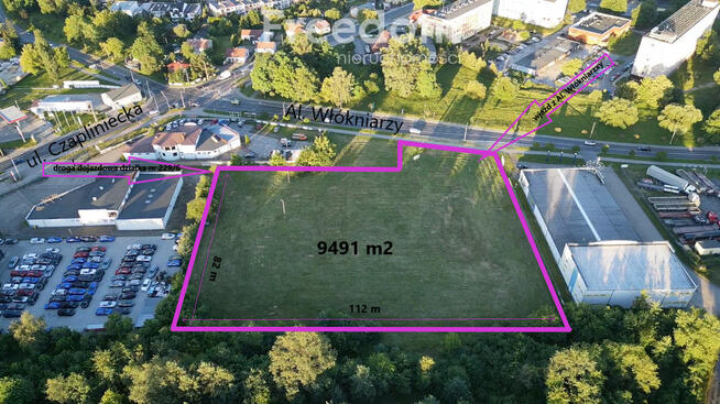 Działka o powierzchni 9491 m2 pod inwestycje