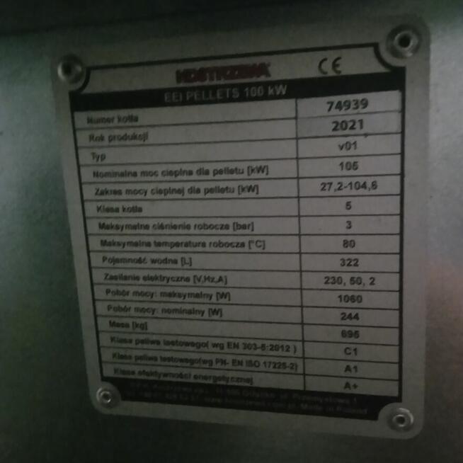 Piec 100 kw węgiel , pellet