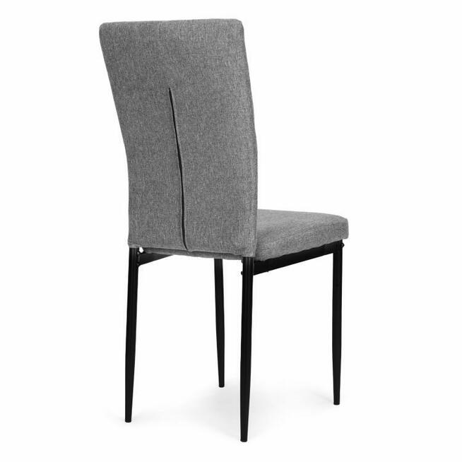 Komplet krzeseł pikowanych do jadalni i salonu 4szt szare