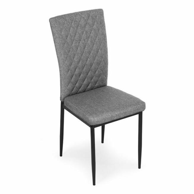 Komplet krzeseł pikowanych do jadalni i salonu 4szt szare